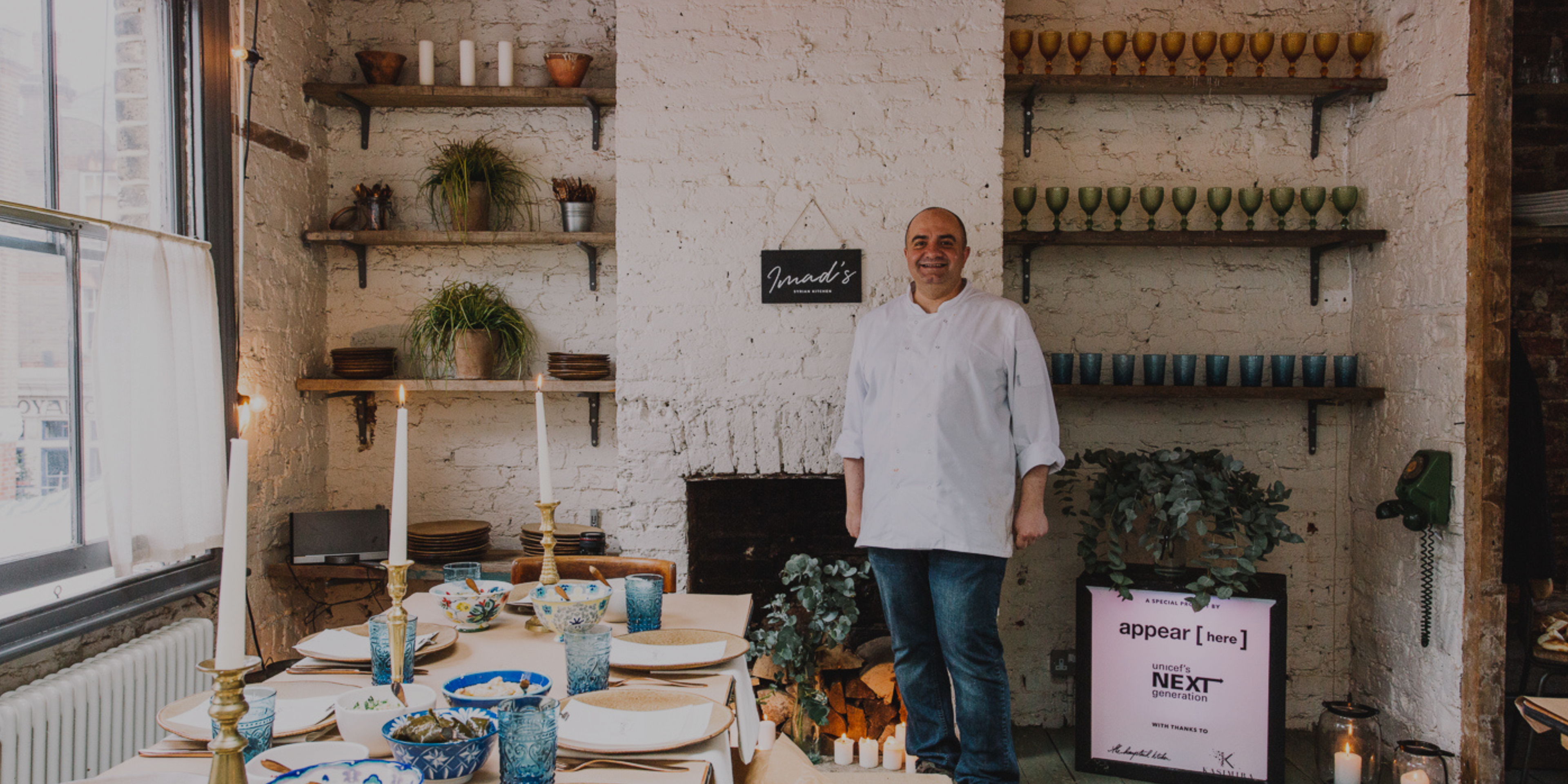 Chef Imad stood in Syrian kitchen pop up