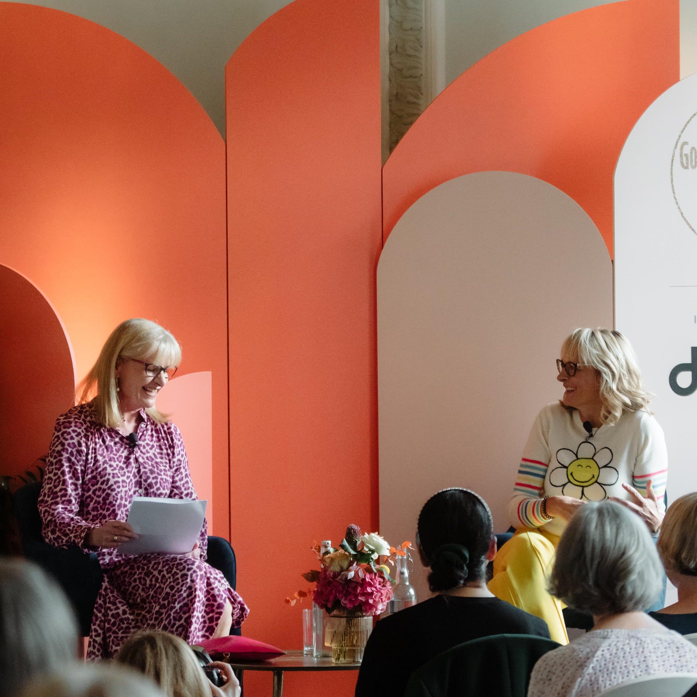 Gaby Huddart and Louise Minchin on stage