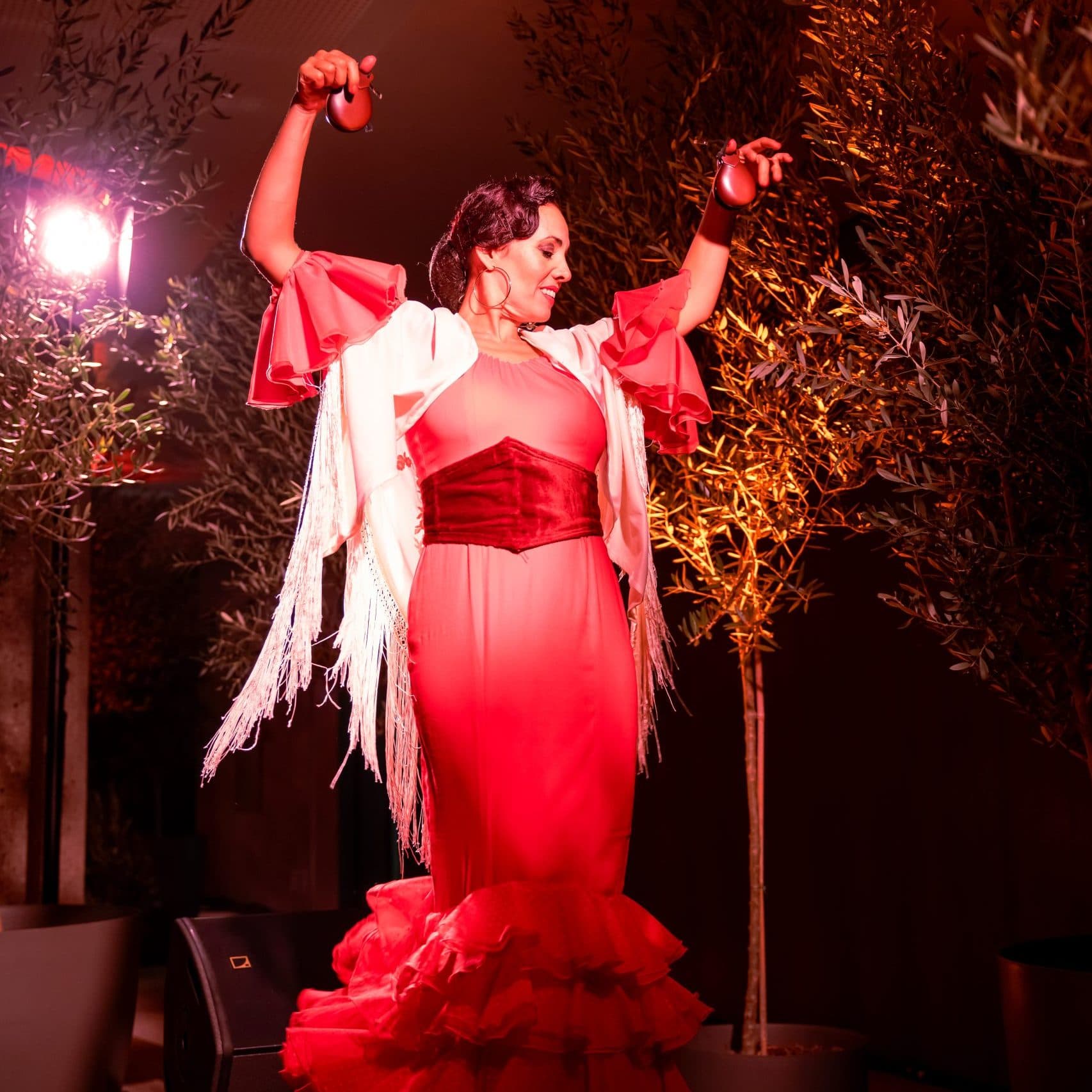 Flamenco dancer performs at Barcelona event