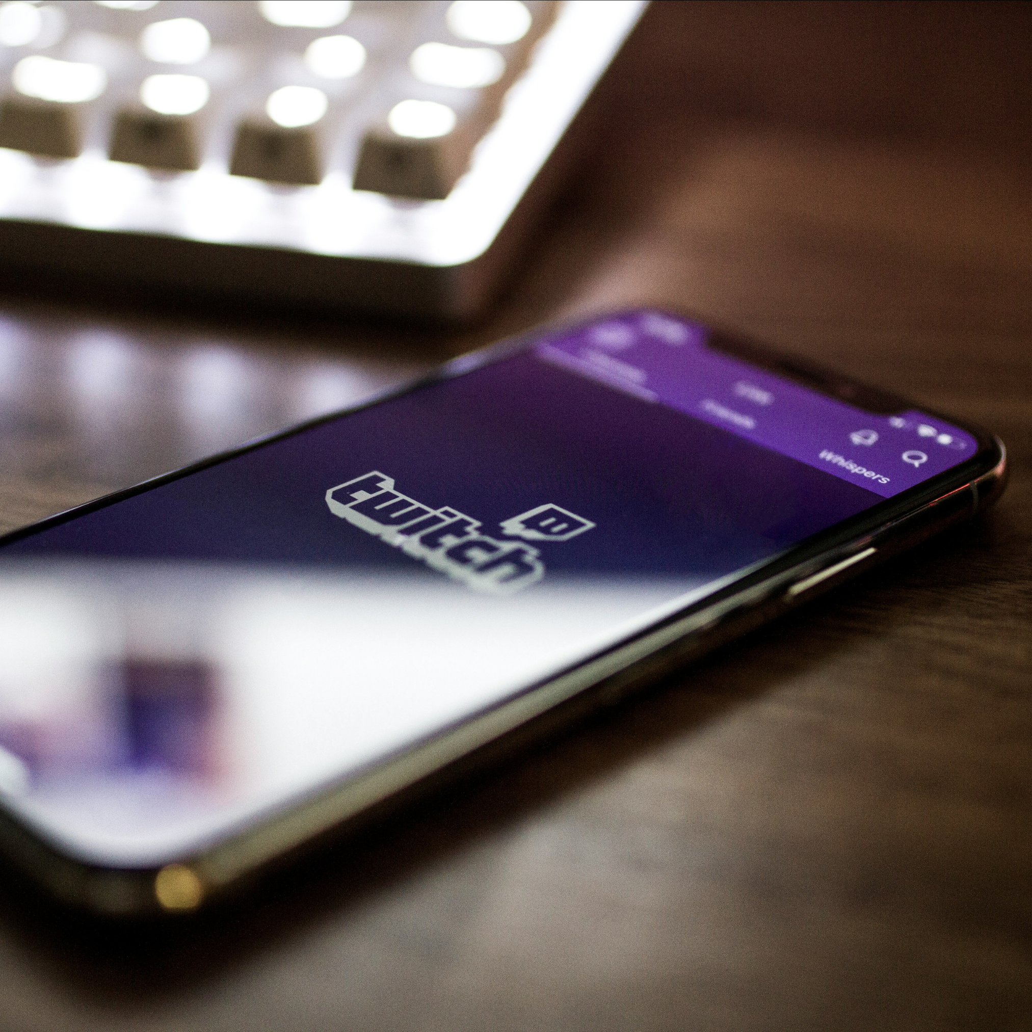 Phone with Twitch App