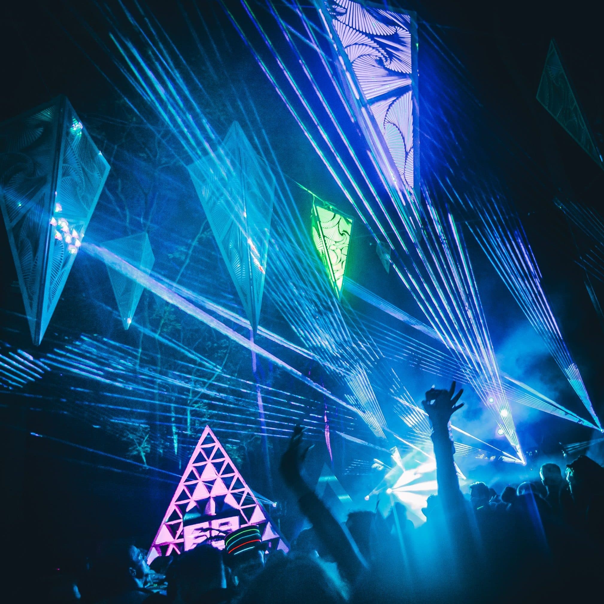 Noisily festival Festival crowd and bright lights