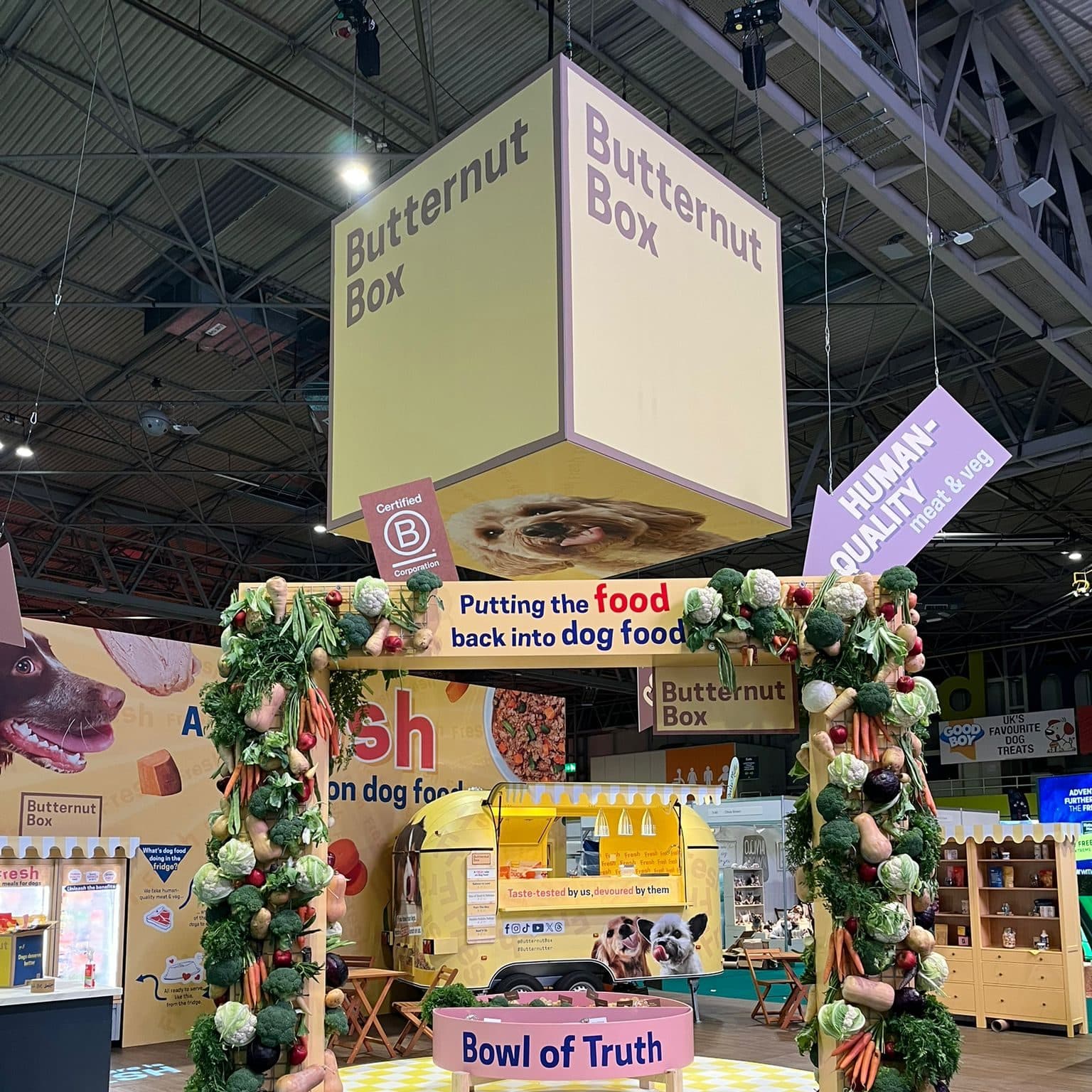 Butternut Box Butternut Box stand at Crufts